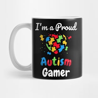 Im A Proud Autism Gamer  Kids Youth Heart Mug